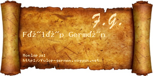 Fülöp Germán névjegykártya